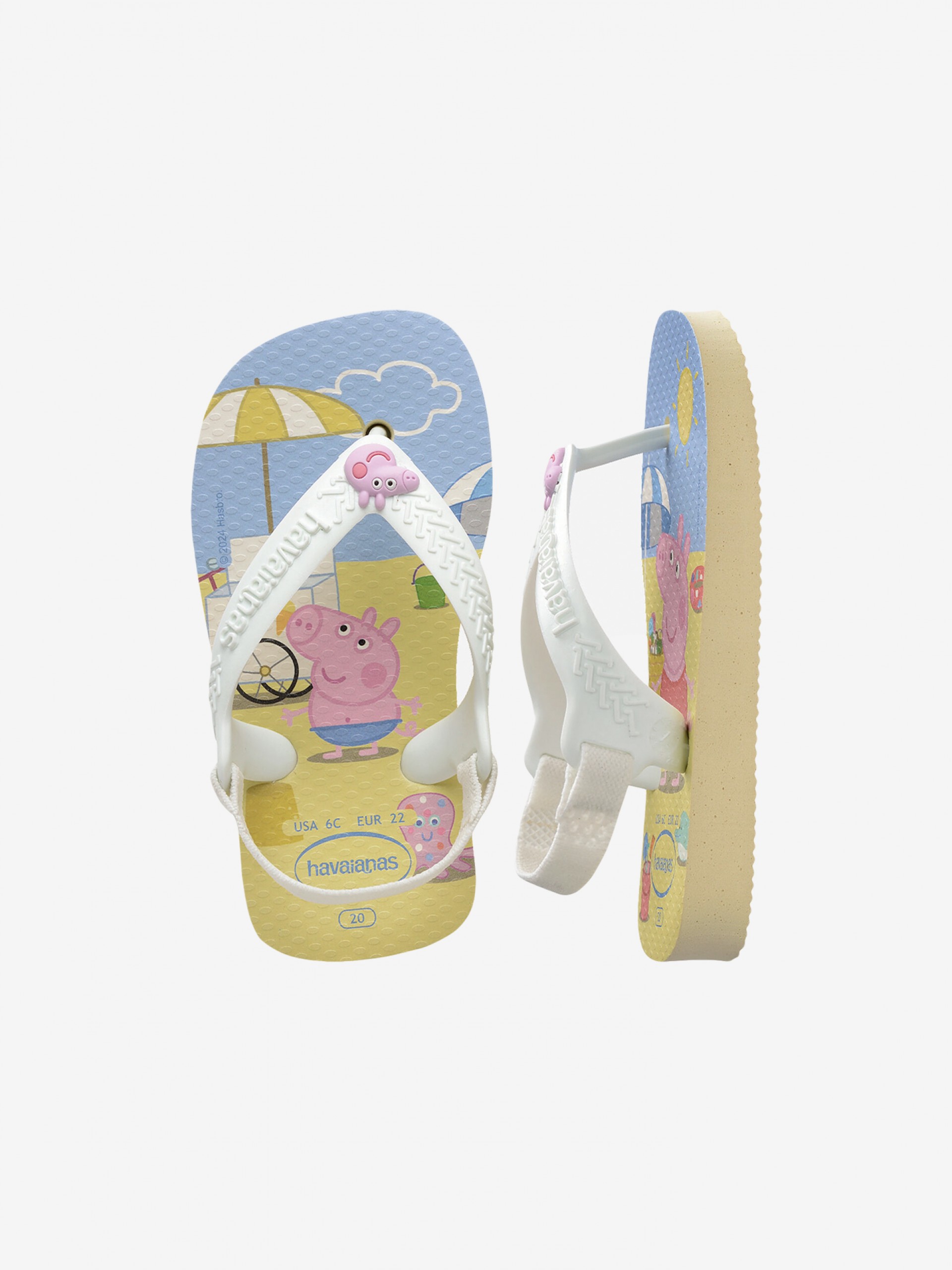 Sandálias Havaianas Baby A Porquinha Peppa Amarelas