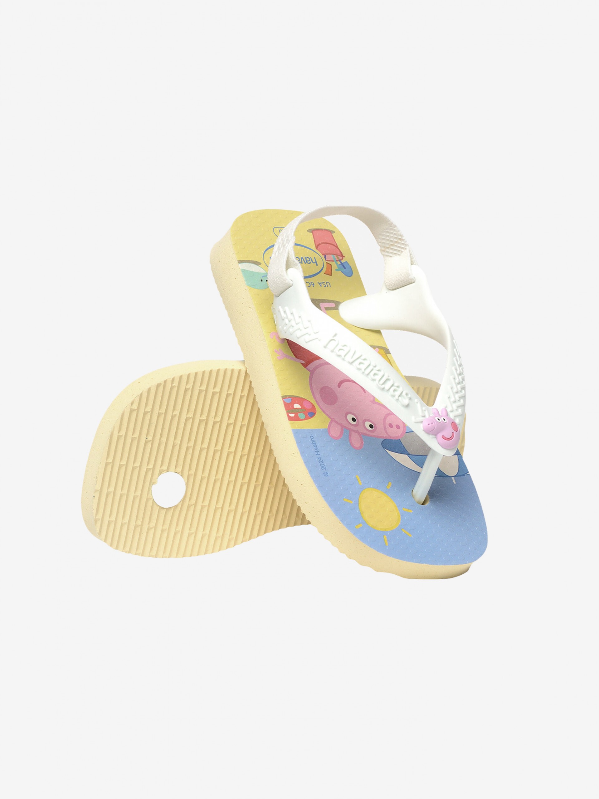 Sandálias Havaianas Baby A Porquinha Peppa Amarelas