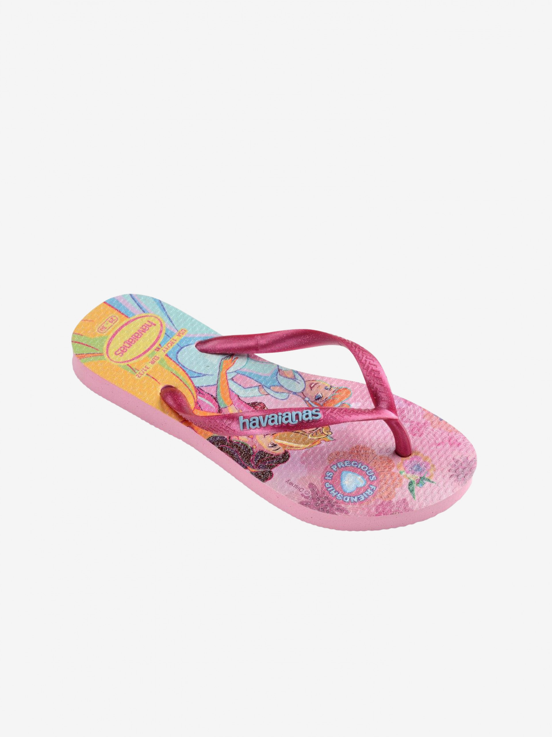 Chinelos Havaianas Slim Princess Kids Rosa