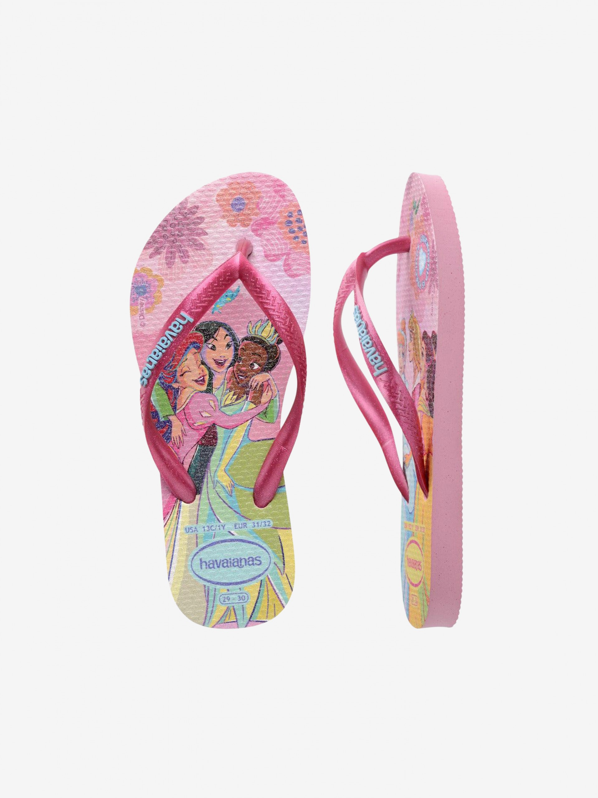 Chinelos Havaianas Slim Princess Kids Rosa