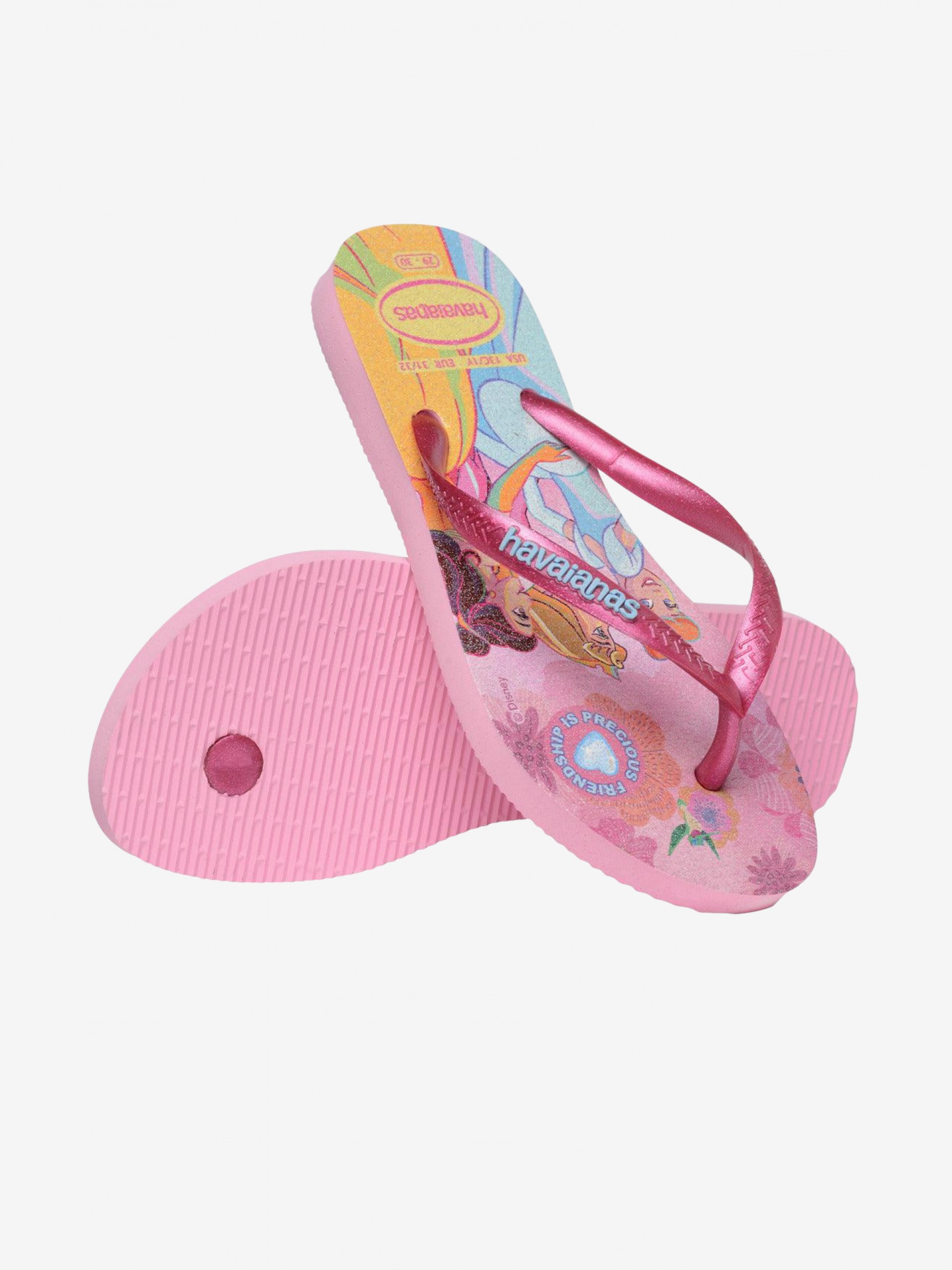 Chinelos Havaianas Slim Princess Kids Rosa