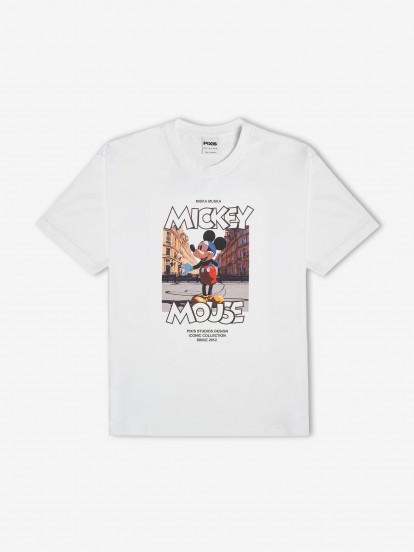 Camiseta Pixis Mickey Mouse Blanca