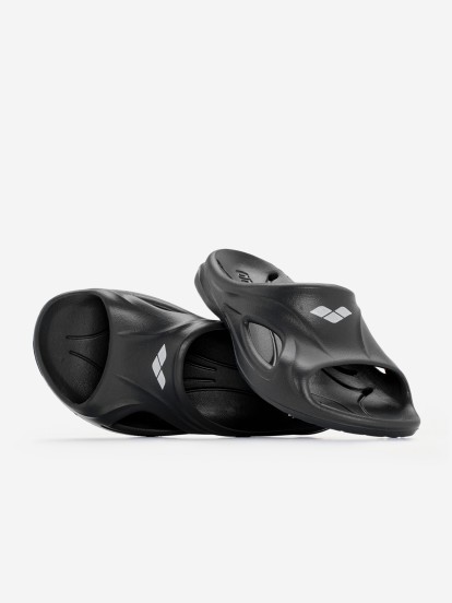 Arena Hydrosoft II Hook Black Slides