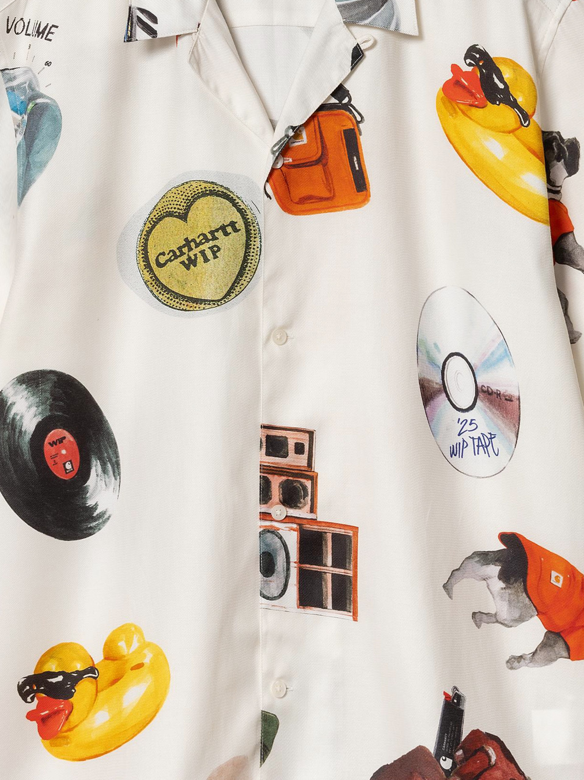 Carhartt WIP Jacob Rochester White Printed Shirt