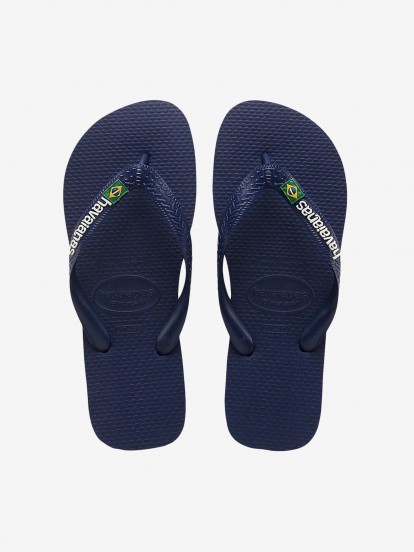 Chanclas Havaianas Brasil Logo Azules