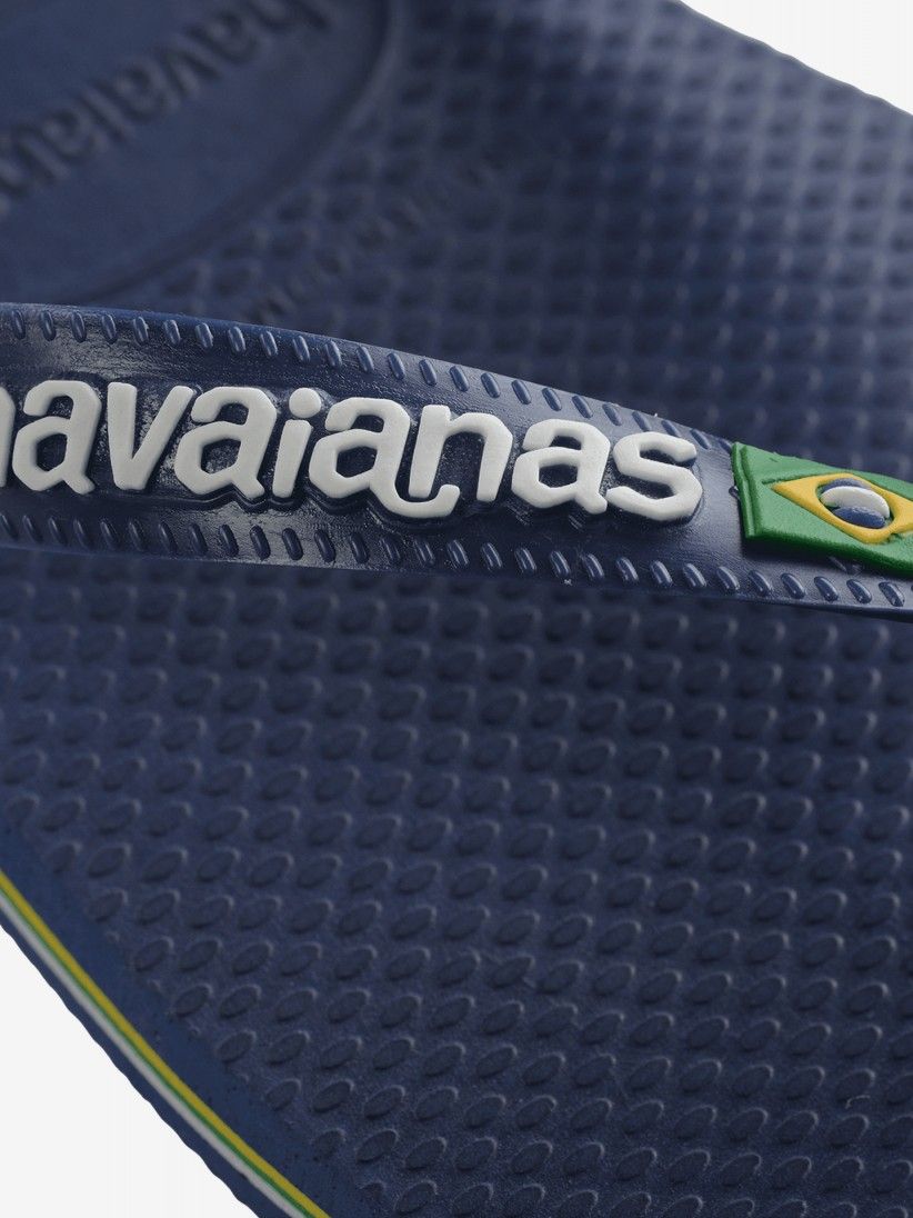 Chinelos Havaianas Brasil Logo Azuis