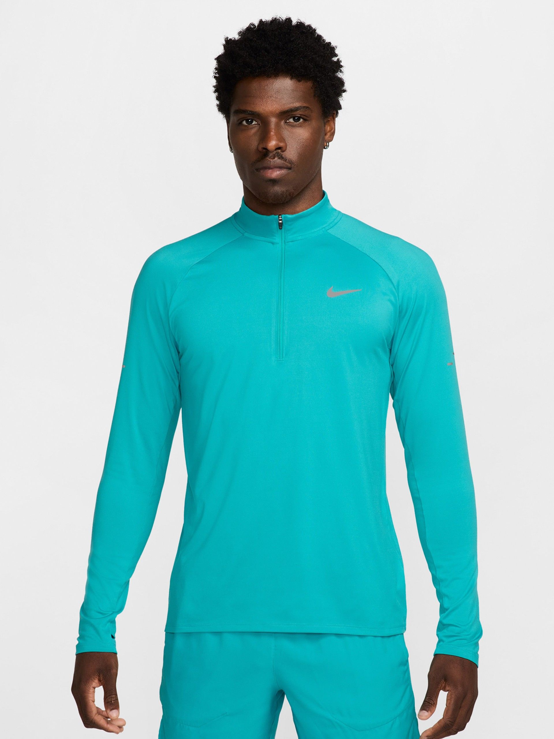 Camisola com Fecho de Running Nike Stride Dri-FIT Azul Para Homem