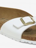 Chinelos Birkenstock Madrid Birko-Flor Patent Brancos