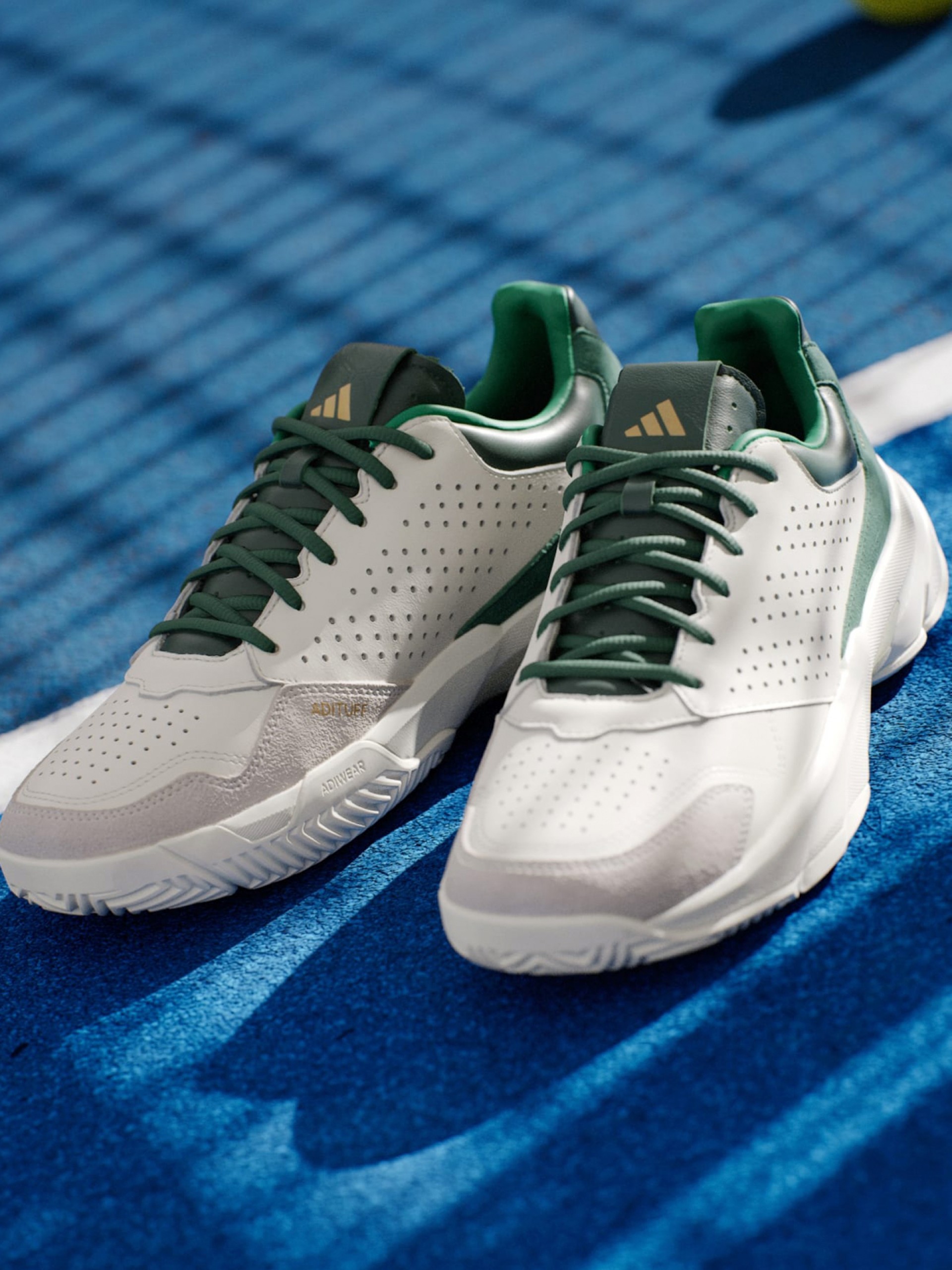 Sapatilhas Adidas Courtjam Control 3 M Brancas e Verdes