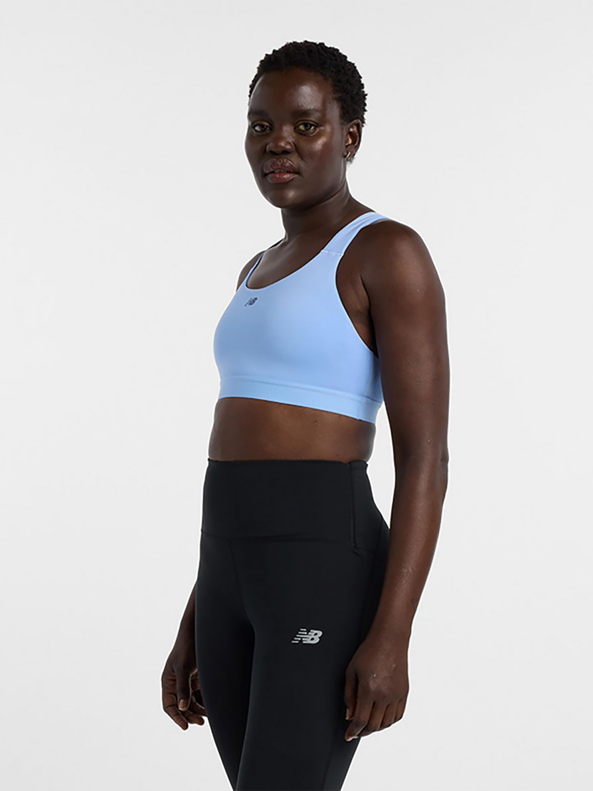 Sujetador Deportivo New Balance Essential Train Sujeción Media Azul