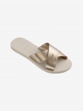 Havaianas Aqua Metallic Beige Slides