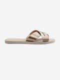Havaianas Aqua Metallic Beige Slides