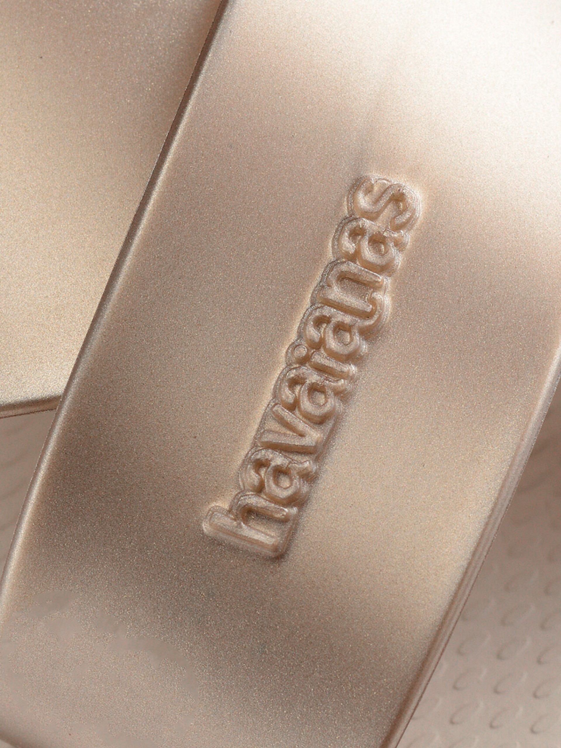 Havaianas Aqua Metallic Beige Slides