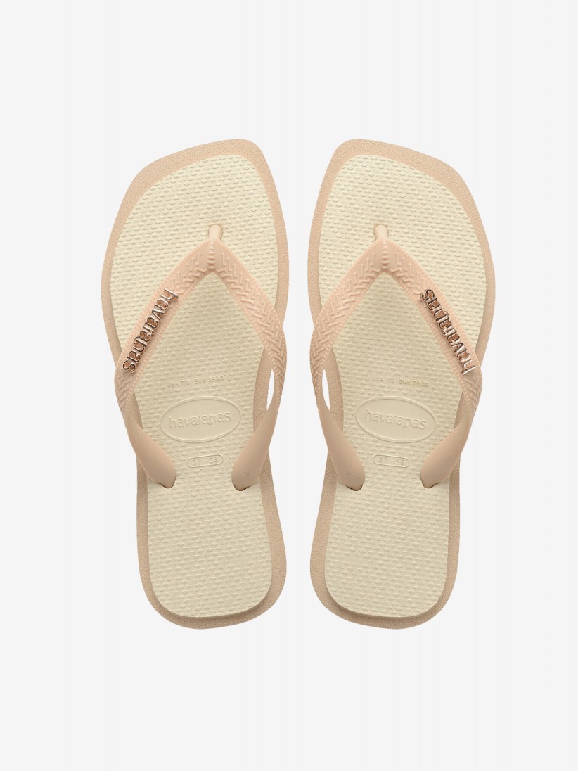 Chinelos Havaianas Top Square Fusion Premium Bege