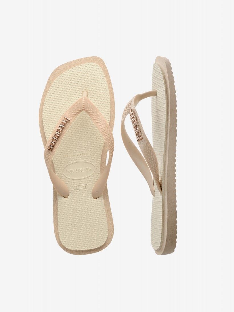 Chinelos Havaianas Top Square Fusion Premium Bege