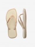 Chinelos Havaianas Top Square Fusion Premium Bege