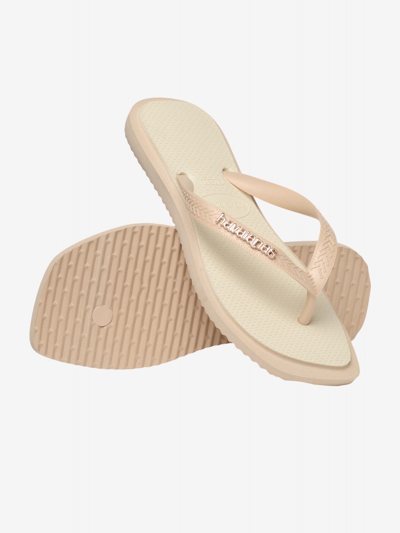 Chinelos Havaianas Top Square Fusion Premium Bege