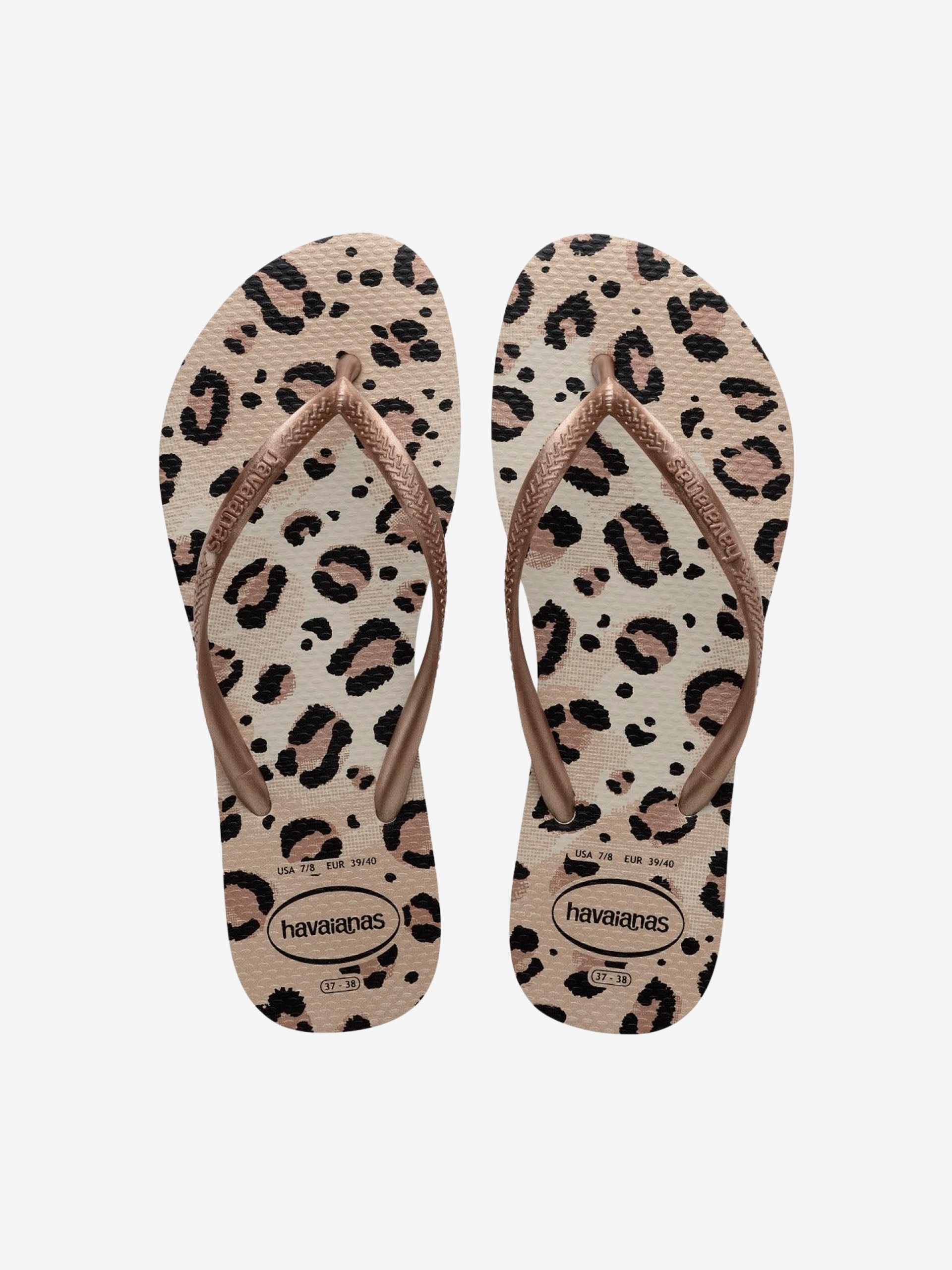 Chinelos Havaianas Slim Animals Bege