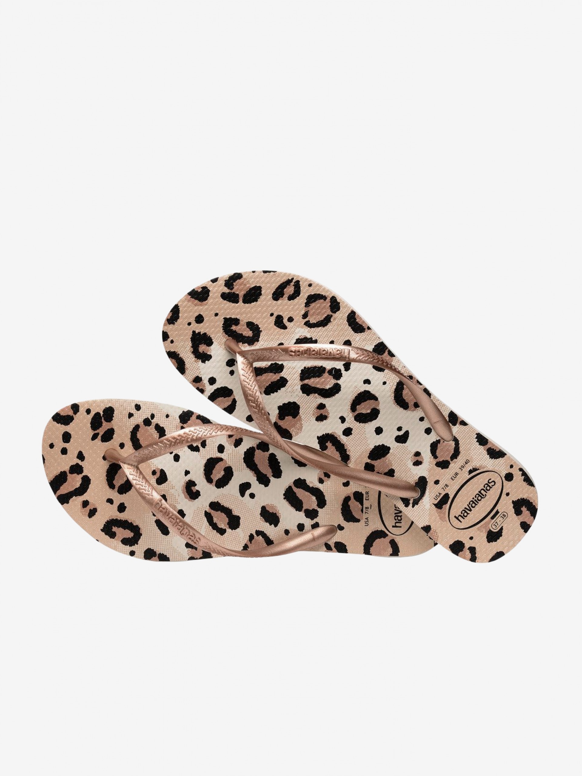Chinelos Havaianas Slim Animals Bege