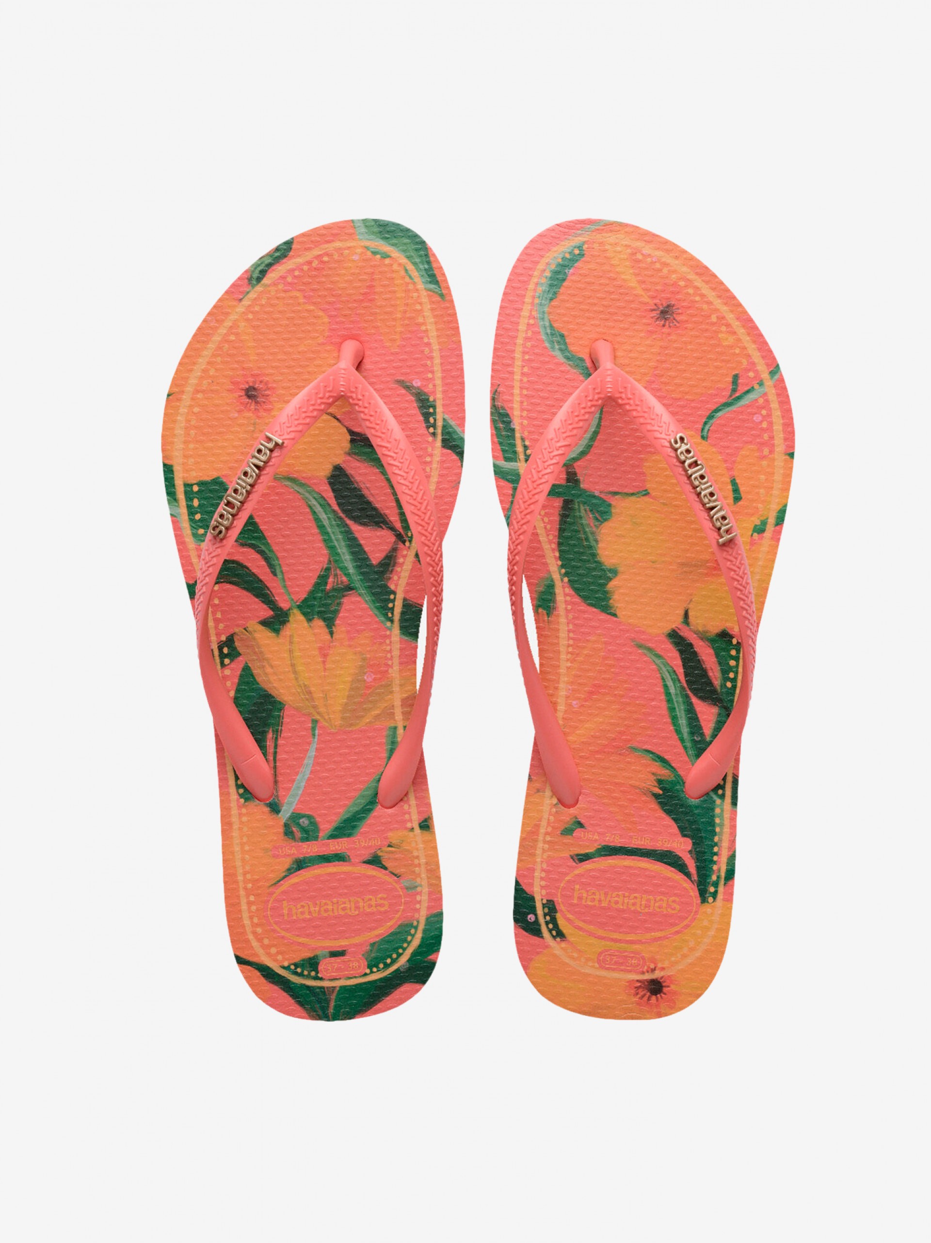 Chinelos Havaianas Slim Tropical Laranja