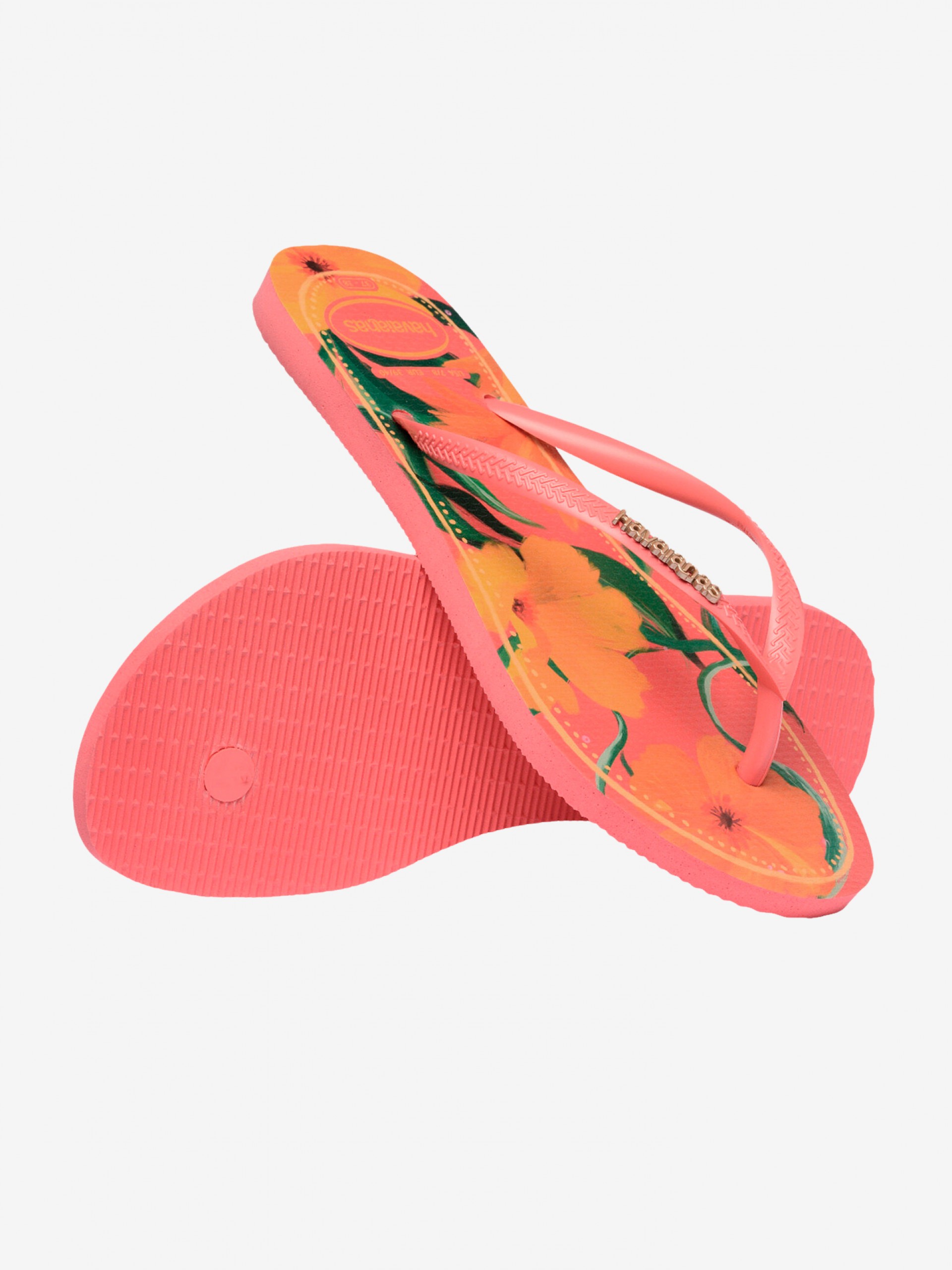 Chinelos Havaianas Slim Tropical Laranja