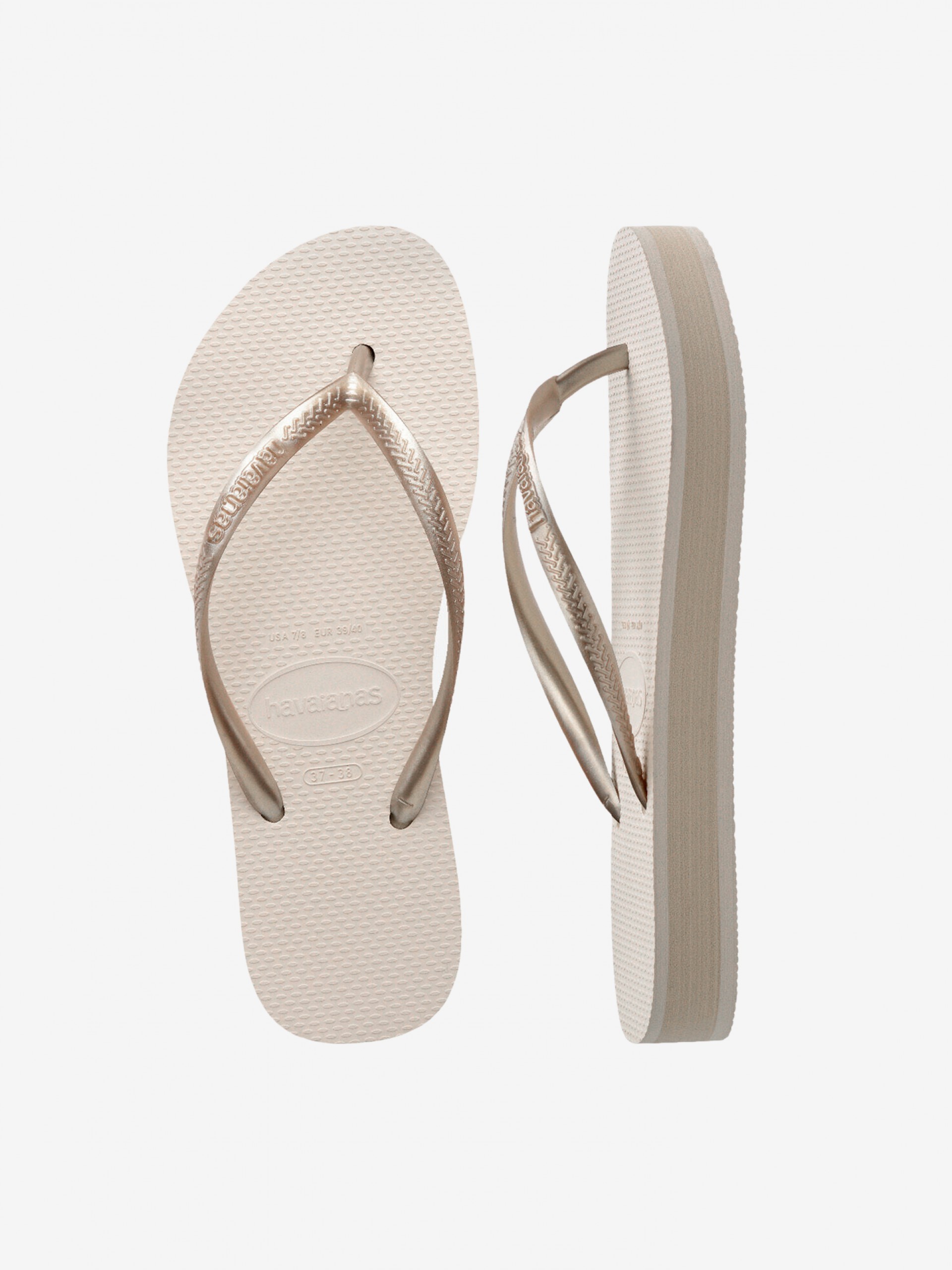 Chinelos Havaianas Slim Flatform Bege