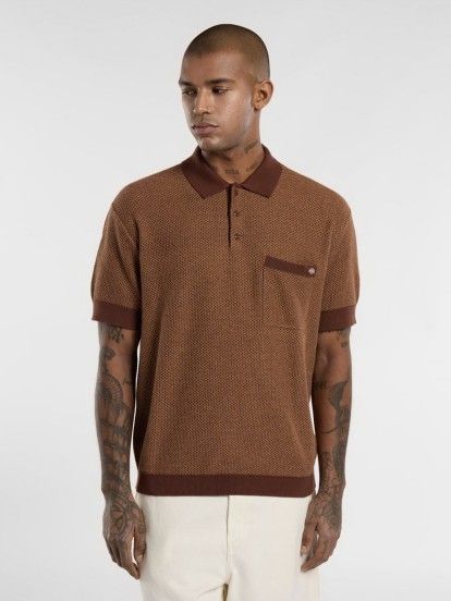 Dickies Rocky Knit Brown Polo Shirt