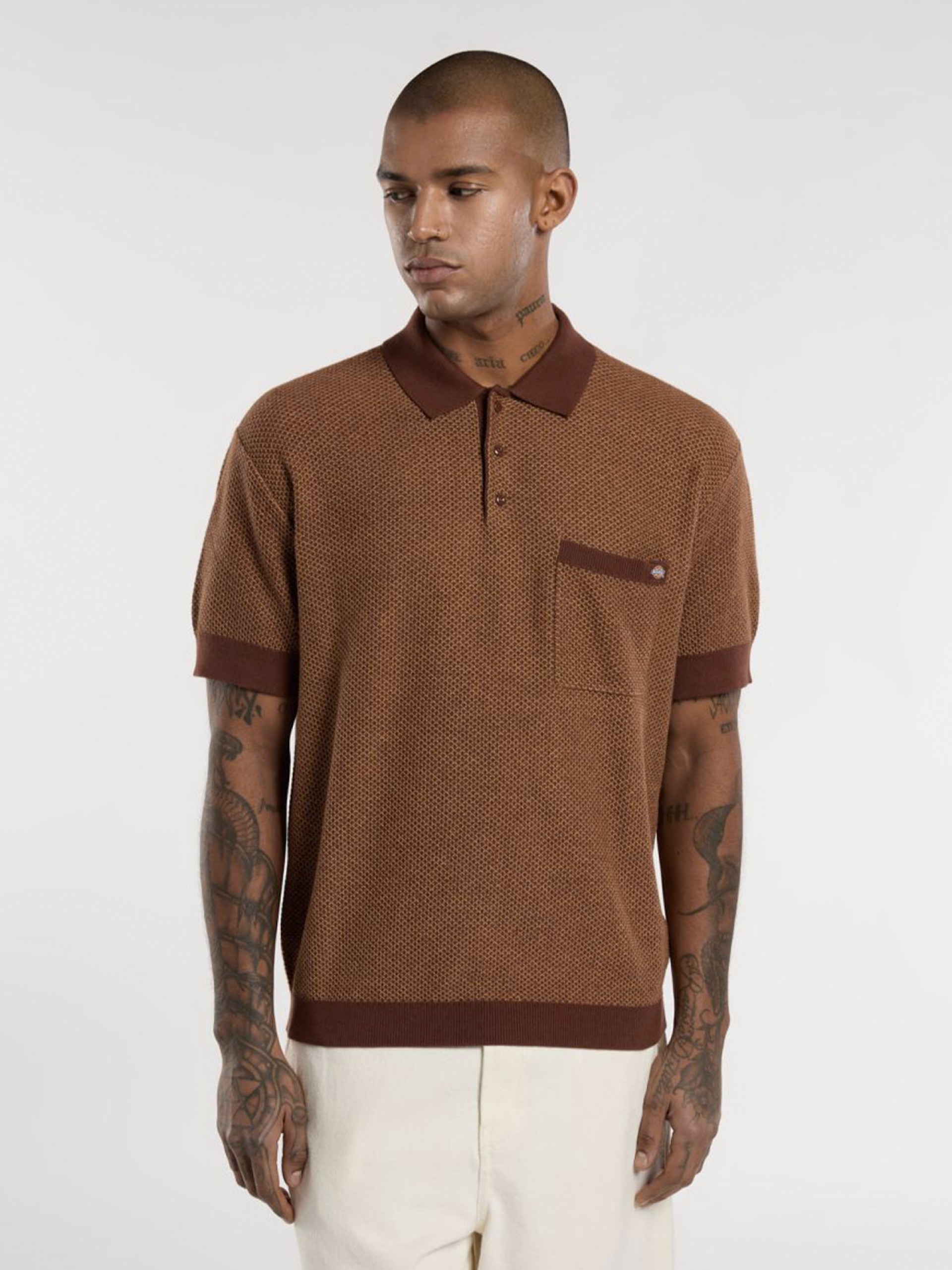 Polo Dickies Rocky Knit Castanho