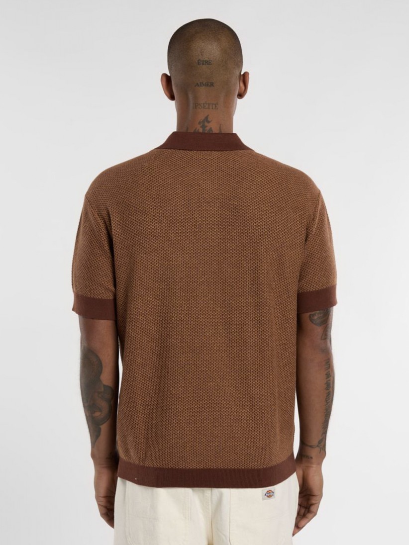 Dickies Rocky Knit Brown Polo Shirt - DK0A4Z7AK411 | BZR Online