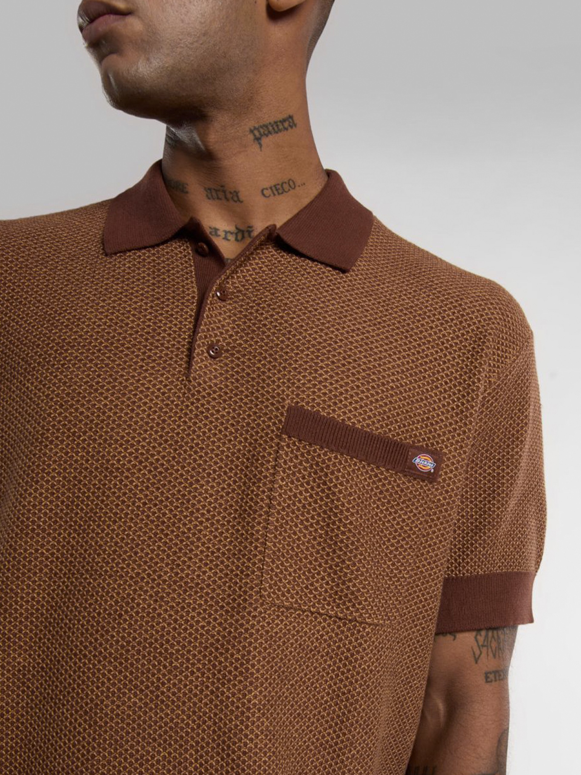 Polo Dickies Rocky Knit Castanho