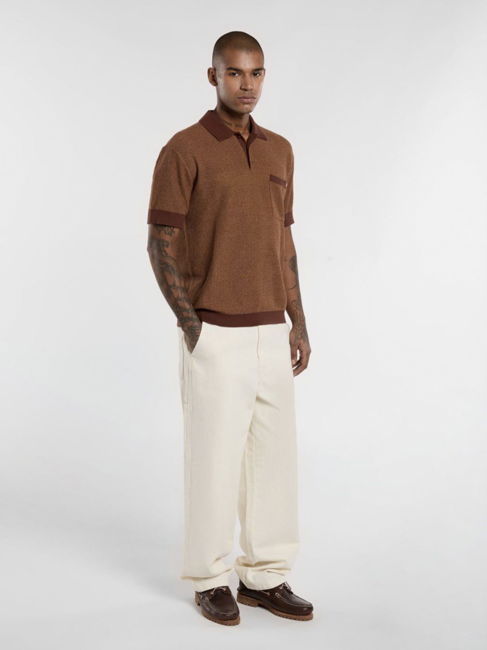 Polo Dickies Rocky Knit Castanho