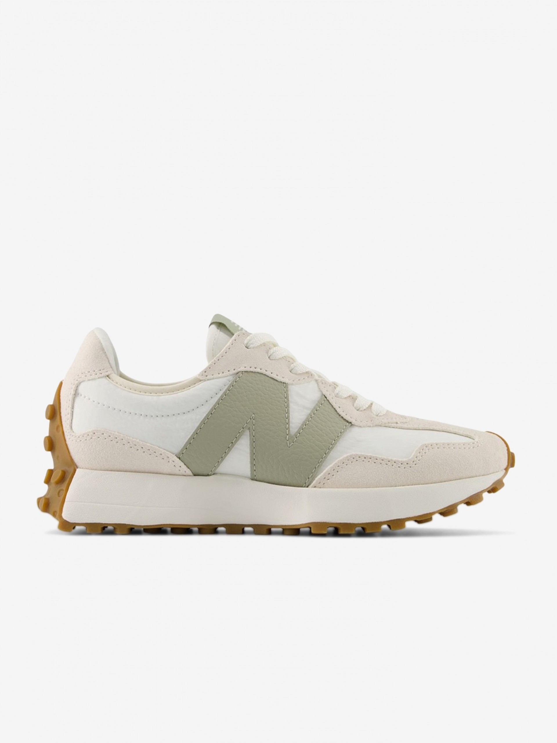 New Balance WS327 V1 White and Green Sneakers