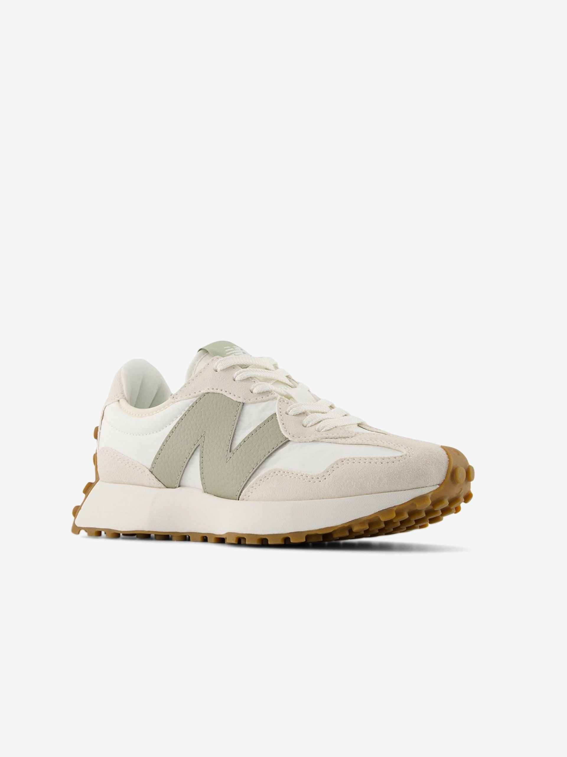 New Balance WS327 V1 White and Green Sneakers