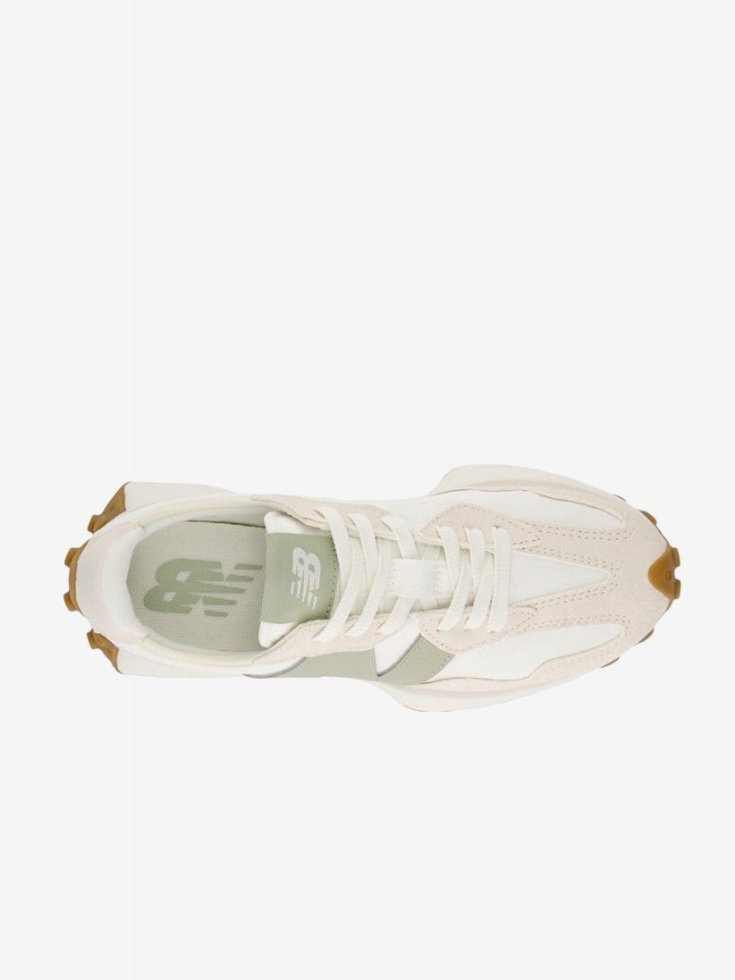 New Balance WS327 V1 White and Green Sneakers