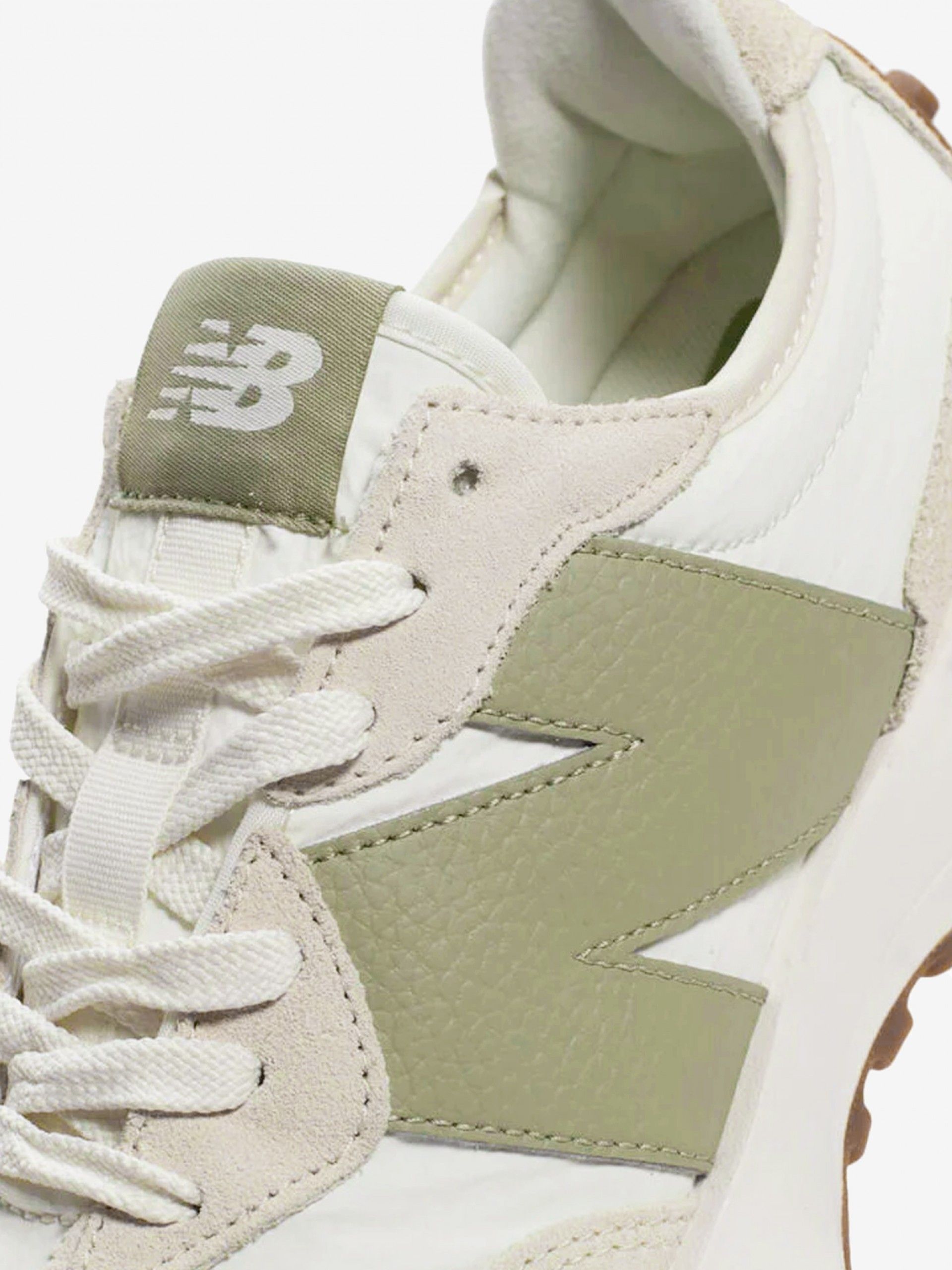 New Balance WS327 V1 White and Green Sneakers