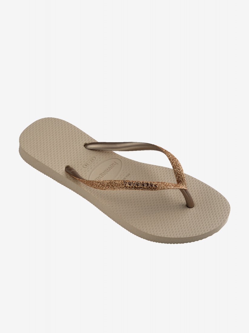Chanclas Havaianas Slim Glitter II Doradas