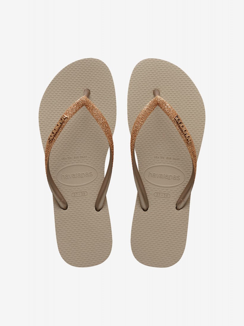 Chanclas Havaianas Slim Glitter II Doradas