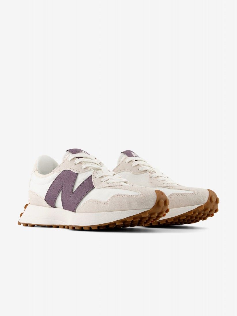 New Balance WS327 V1 White and Purple Sneakers