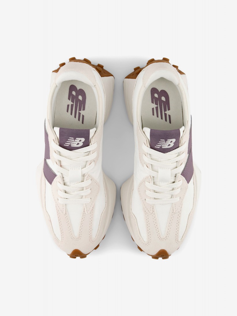 New Balance WS327 V1 White and Purple Sneakers