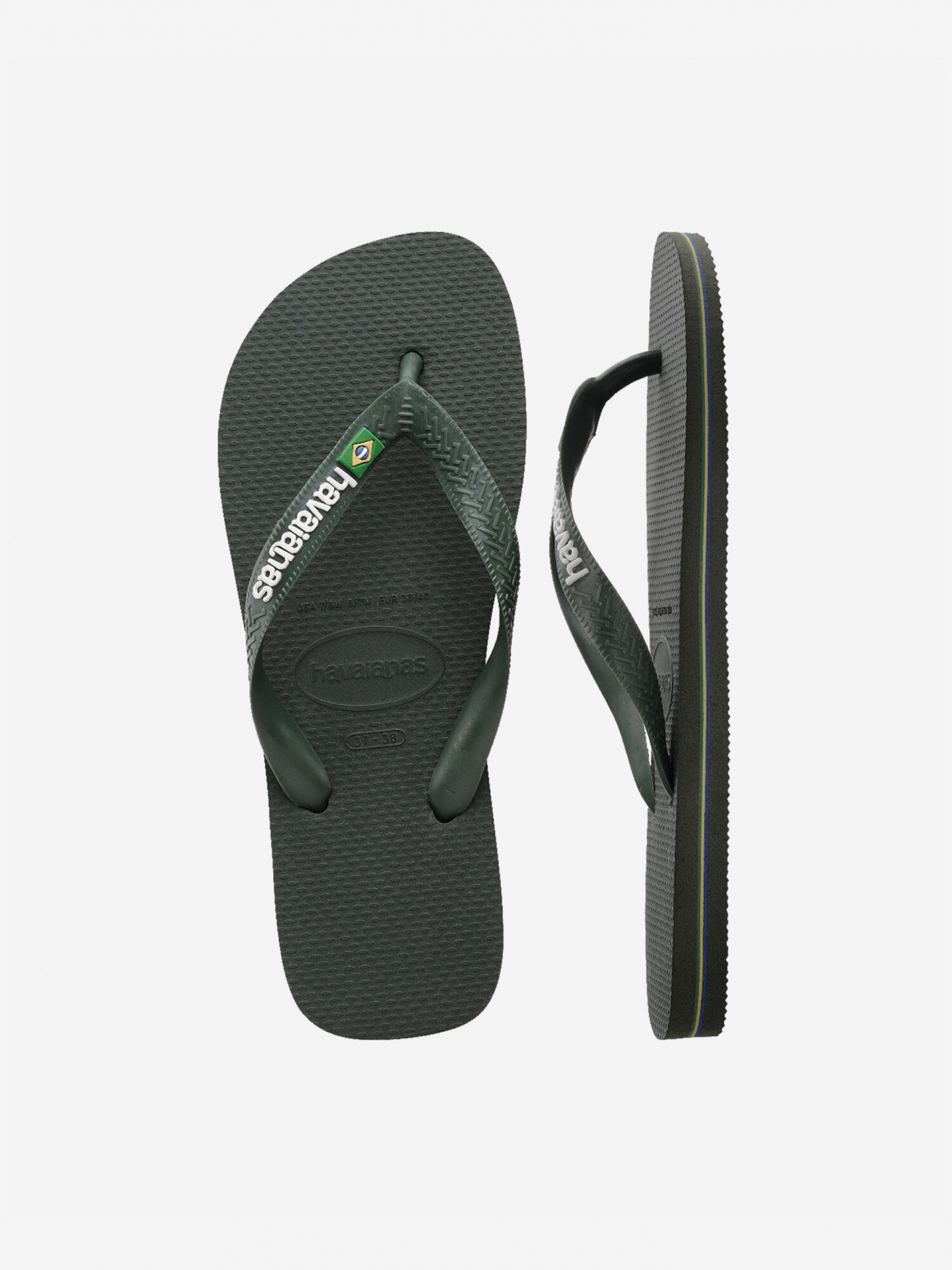 Chinelos Havaianas Brasil Logo Verdes
