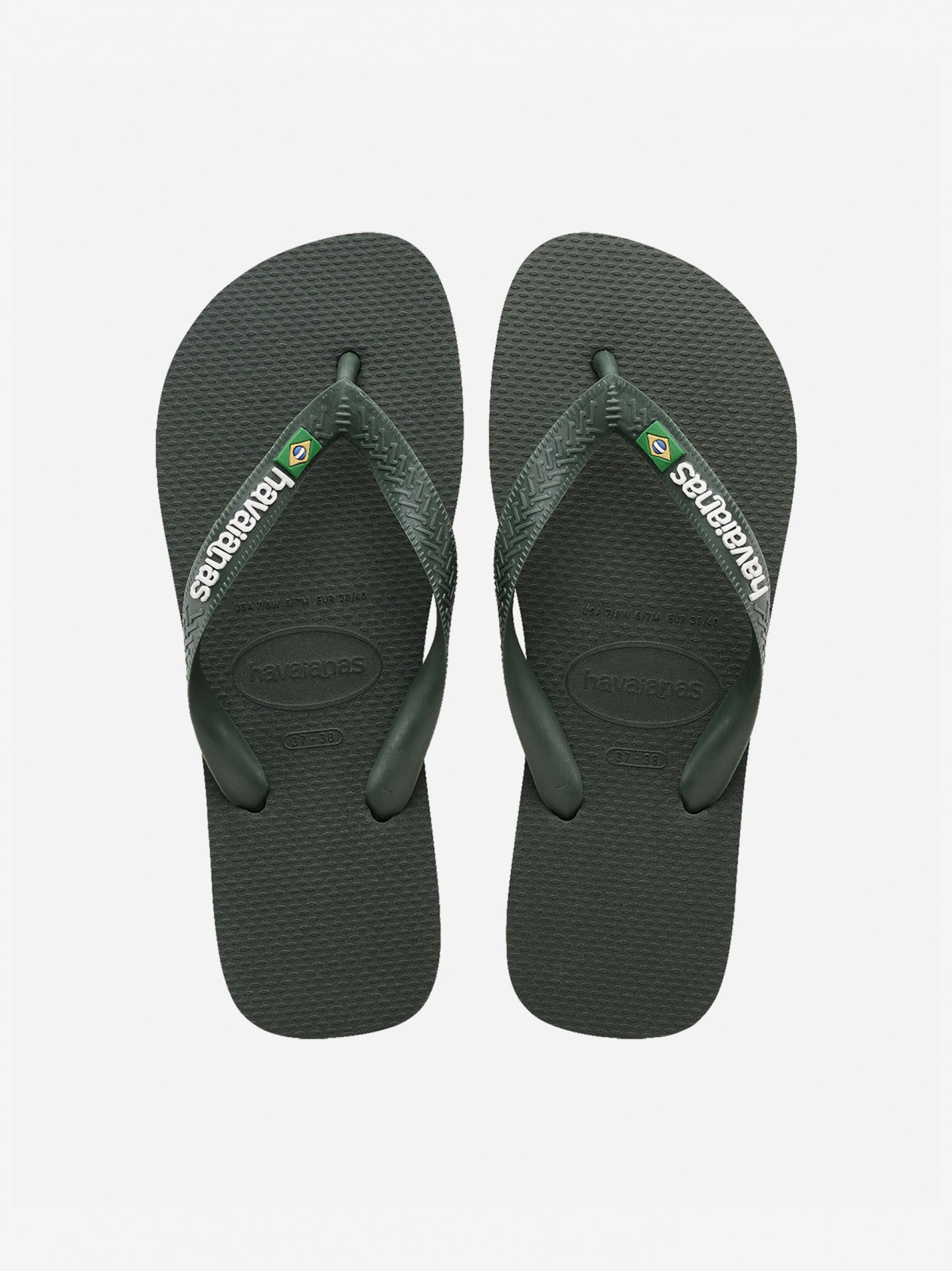 Chinelos Havaianas Brasil Logo Verdes