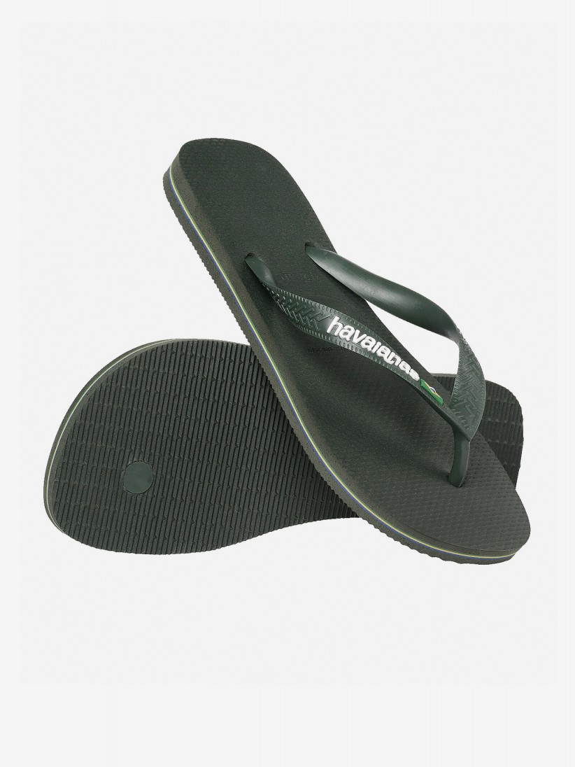 Chinelos Havaianas Brasil Logo Verdes