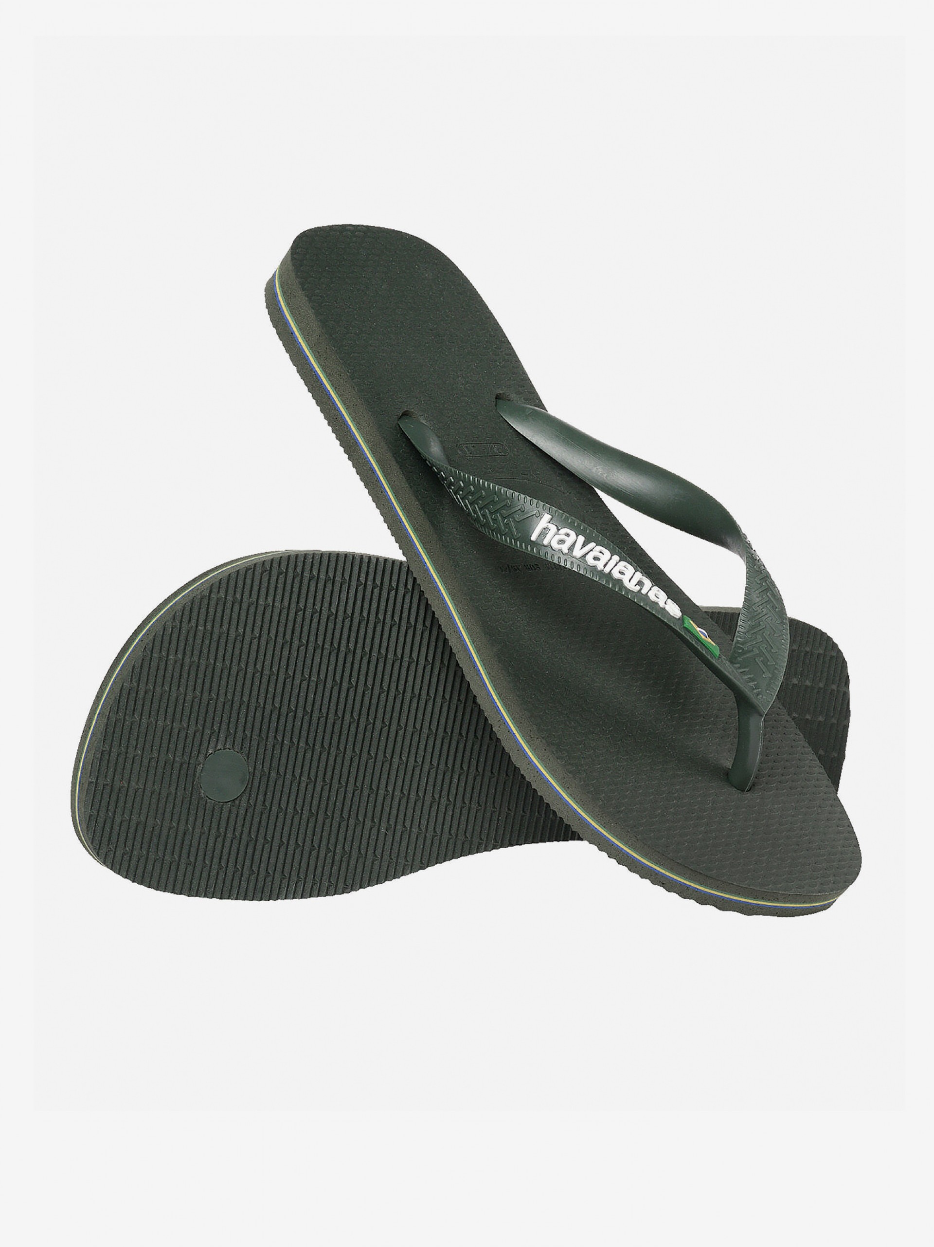 Chinelos Havaianas Brasil Logo Verdes