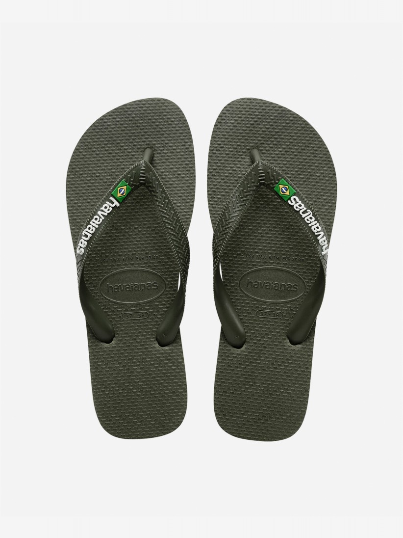 Chinelos Havaianas Brasil Logo Verdes