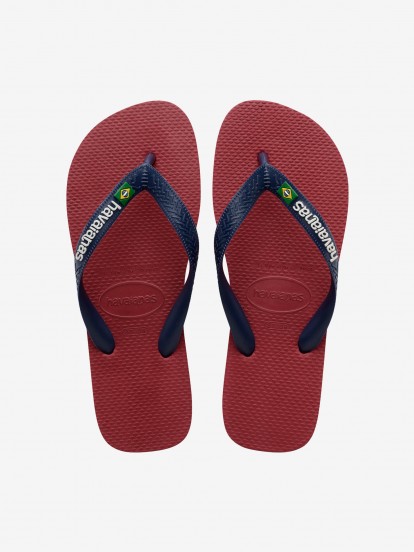 Chanclas Havaianas Brasil Logo Rojas
