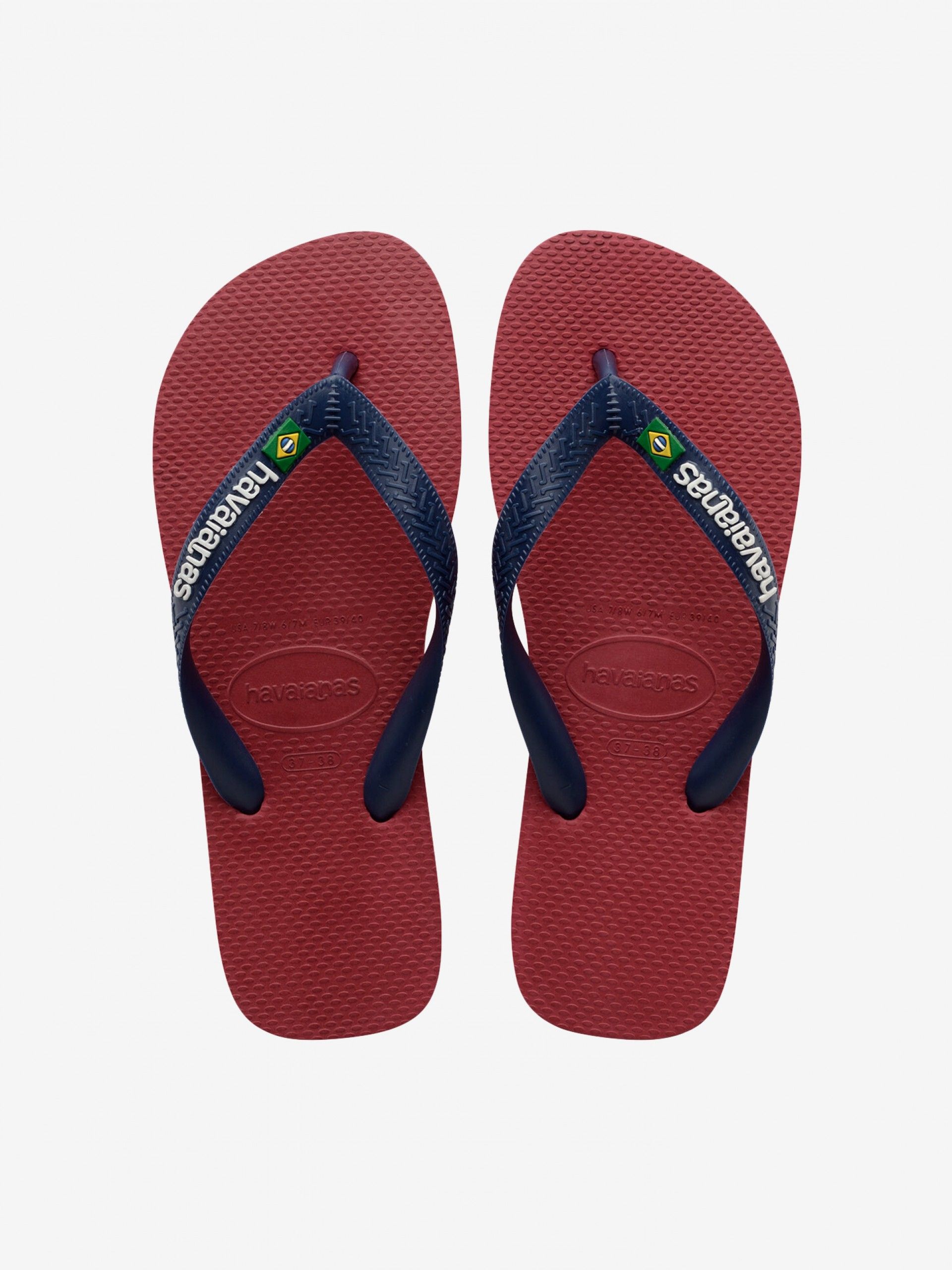 Chinelos Havaianas Brasil Logo Vermelhos