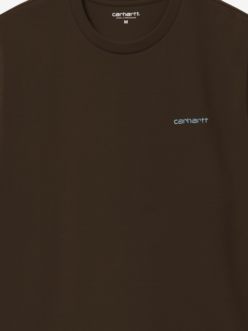 T-shirt Carhartt WIP Script Embroidery Castanha