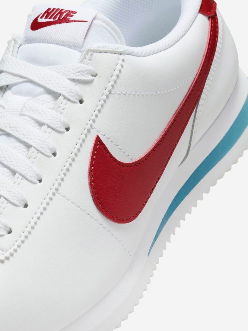 Sapatilhas Nike Cortez Brancas e Vermelhas Para Mulher