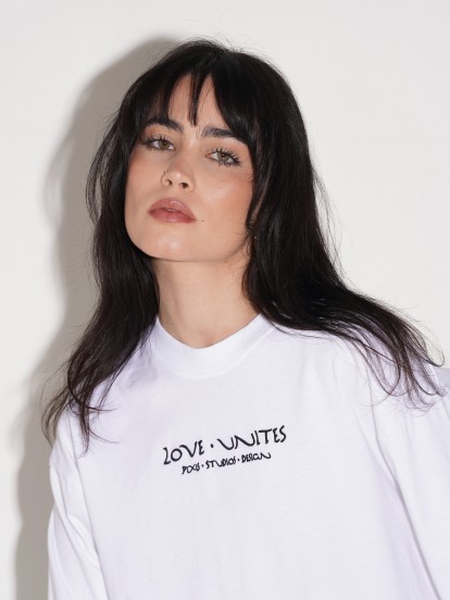 Pixis Love Unites White T-shirt