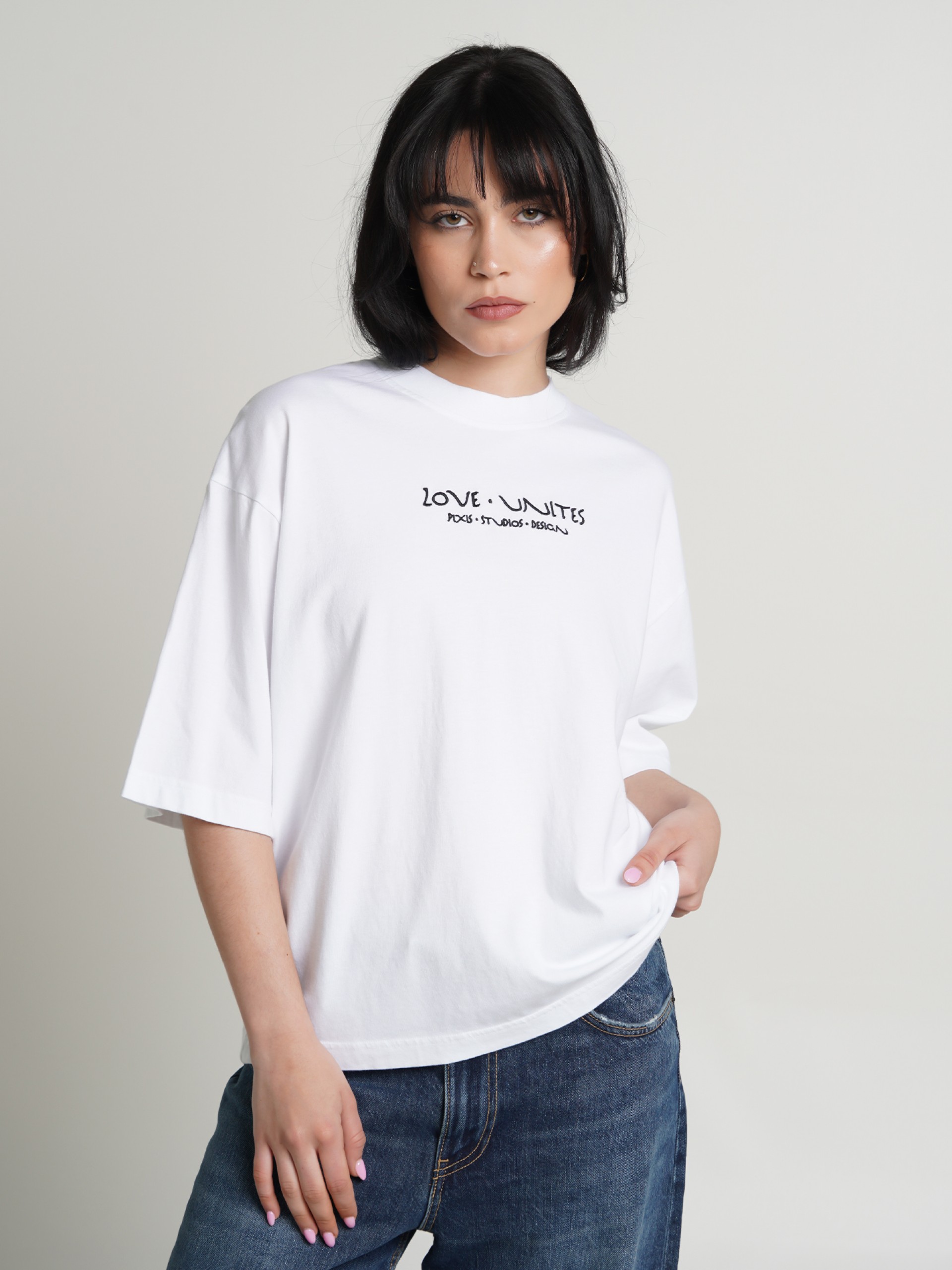 Pixis Love Unites White T-shirt